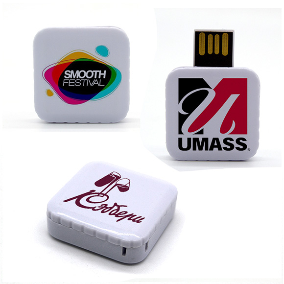 Mini square swivel usb pen drive LWU1010