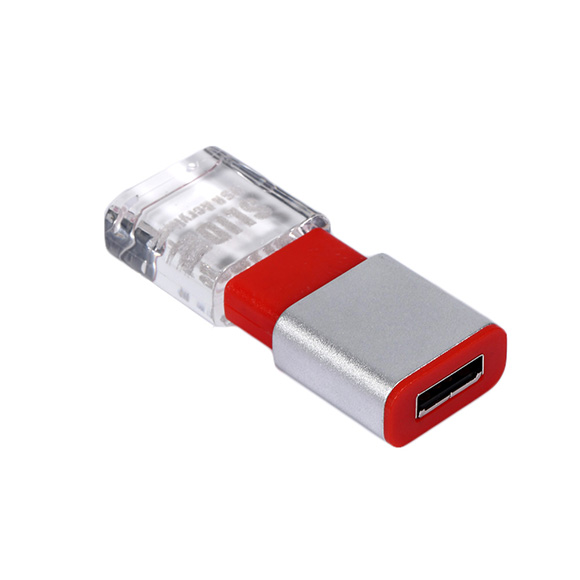 New push-pull acrylic usb pen drive with LED light LWU1016