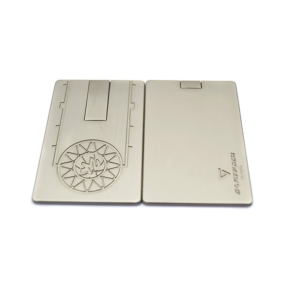 Customized metal card usb drive with etching logo LWU1046