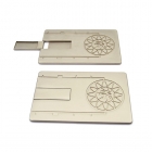 Usb credit card - Customized metal card usb drive with etching logo LWU1046