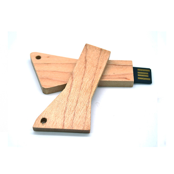 New eco-friendly triangle wood bamboo key shaped usb pen LWU1037