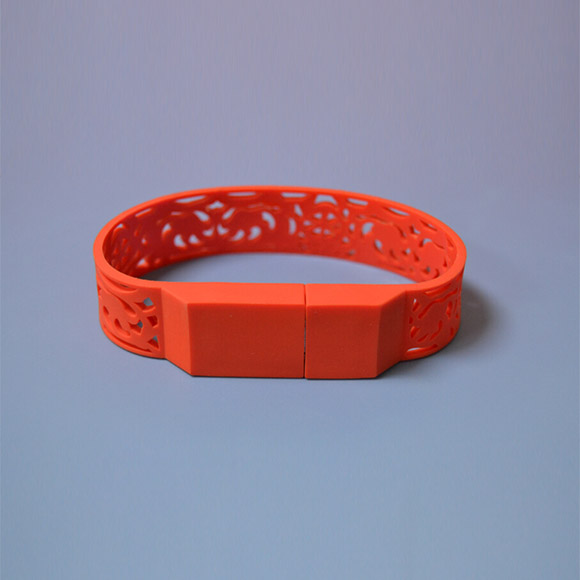 Custom PVC bracelet usb drive LWU302