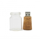 Wooden Usb Drives - glass bottle with cork usb LWU568