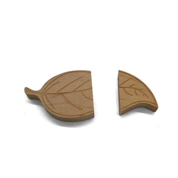 Leaf shaped wood or bamboo LWU848