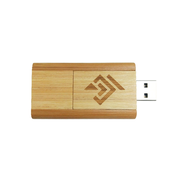 Laser engraving logo twister style wood bamboo usb key LWU242