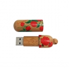 Wooden Usb Drives - CE/ROHS/FCC Capsule shaped wood bamboo flash drive LWU278