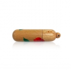 Wooden Usb Drives - CE/ROHS/FCC Capsule shaped wood bamboo flash drive LWU278