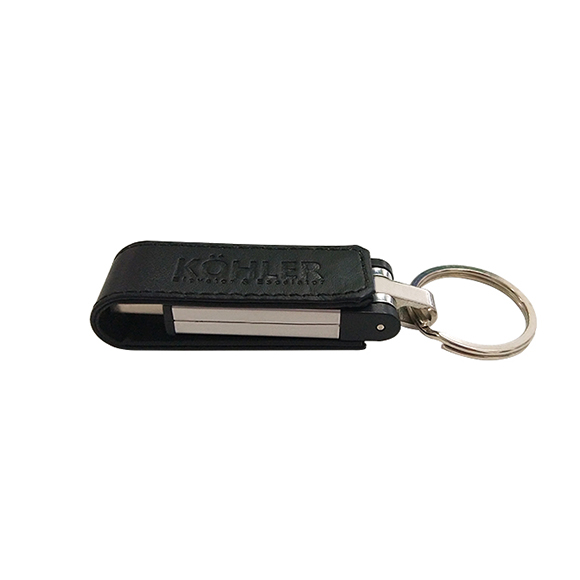 Embossing logo pu or real leather usb drive LWU370