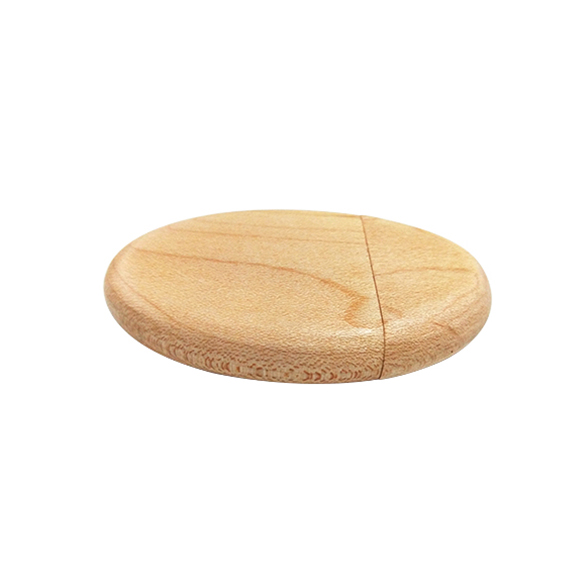 Eco-friendly laser engraving logo oval shaped wood bamboo usb flash LWU1039