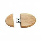 Wooden Usb Drives - Eco-friendly laser engraving logo oval shaped wood bamboo usb flash LWU1039