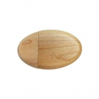 Wooden Usb Drives - Eco-friendly laser engraving logo oval shaped wood bamboo usb flash LWU1039