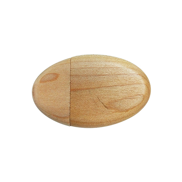 Eco-friendly laser engraving logo oval shaped wood bamboo usb flash LWU1039