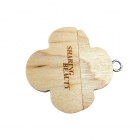 Wooden Usb Drives - Eco-friendly flower shaped 8gb free custom logo wooden flash drive LWU1042