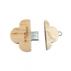 Wooden Usb Drives - Eco-friendly flower shaped 8gb free custom logo wooden flash drive LWU1042