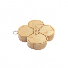 Wooden Usb Drives - Eco-friendly flower shaped 8gb free custom logo wooden flash drive LWU1042