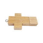 Wooden Usb Drives - Grade A chip Cross shaped Wooden flash drive LWU222