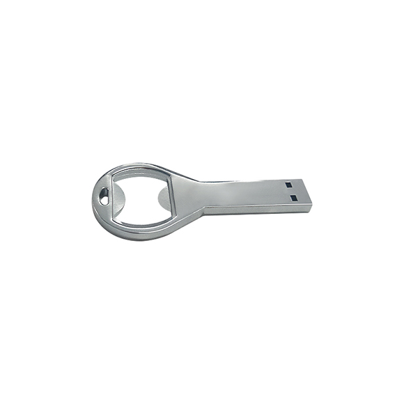 Custom company brand custom preloading metal bottle opener shaped usb storage device LWU670