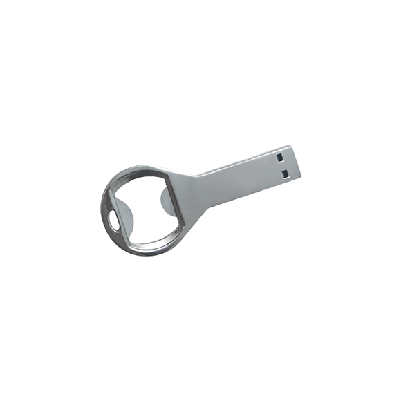 Custom company brand custom preloading metal bottle opener shaped usb storage device LWU670