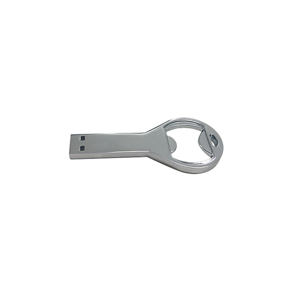 Custom company brand custom preloading metal bottle opener shaped usb storage device LWU670