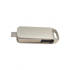 Metal Usb Drives - Custom logo printing metal twister otg flash drive for android phone LWU809