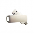 Metal Usb Drives - Custom logo printing metal twister otg flash drive for android phone LWU809