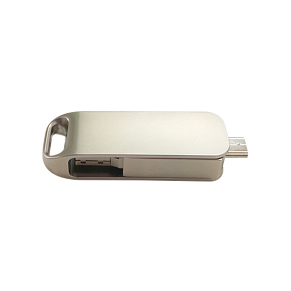 Custom logo printing metal twister otg flash drive for android phone LWU809