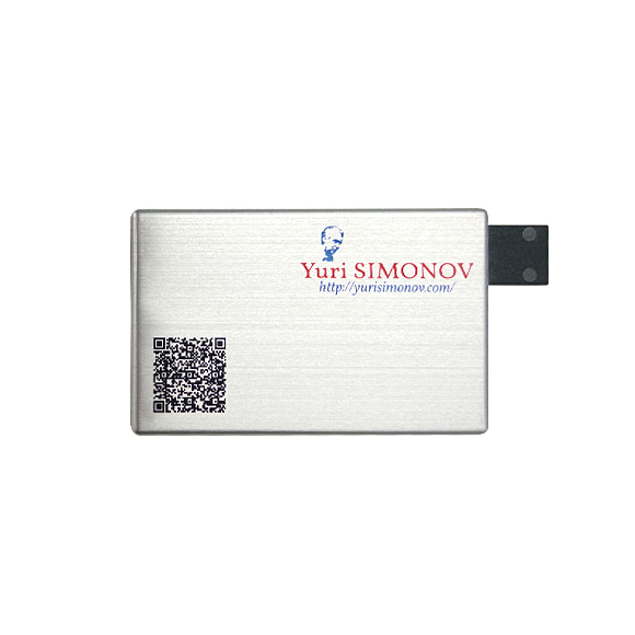 Custom full color logo printing metal usb business card LWU838