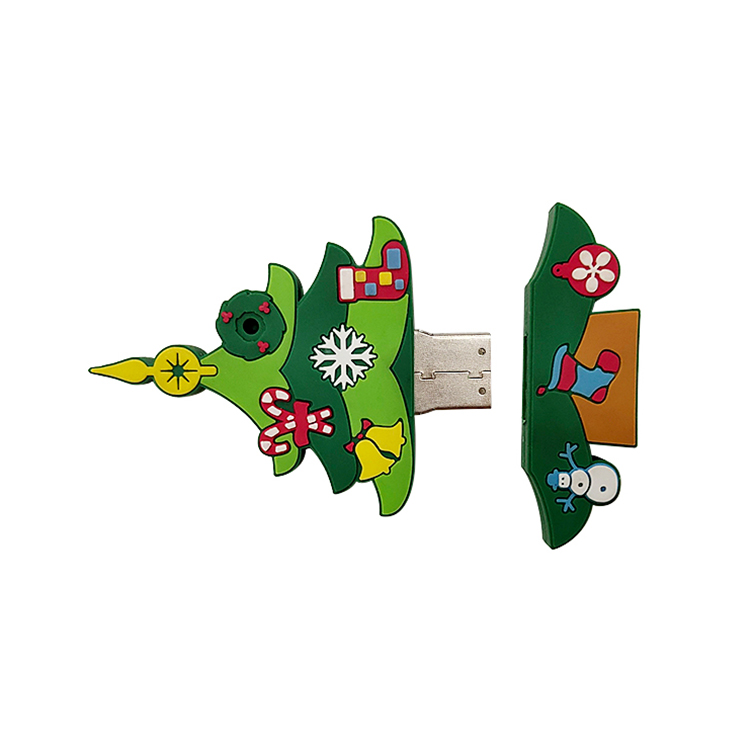 2020 new Christmas gift PVC Christmas tree flash drive LWU483