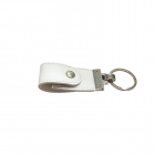 Metal Usb Drives - Embossed or stamping Cheapest leather usb flash drive keychain LWU304