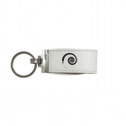 Metal Usb Drives - Embossed or stamping Cheapest leather usb flash drive keychain LWU304