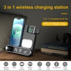 Wireless Charger - 2022 new arrival Alarm clock Date Temperature Wireless charger for phone headset iwatch LWS-003