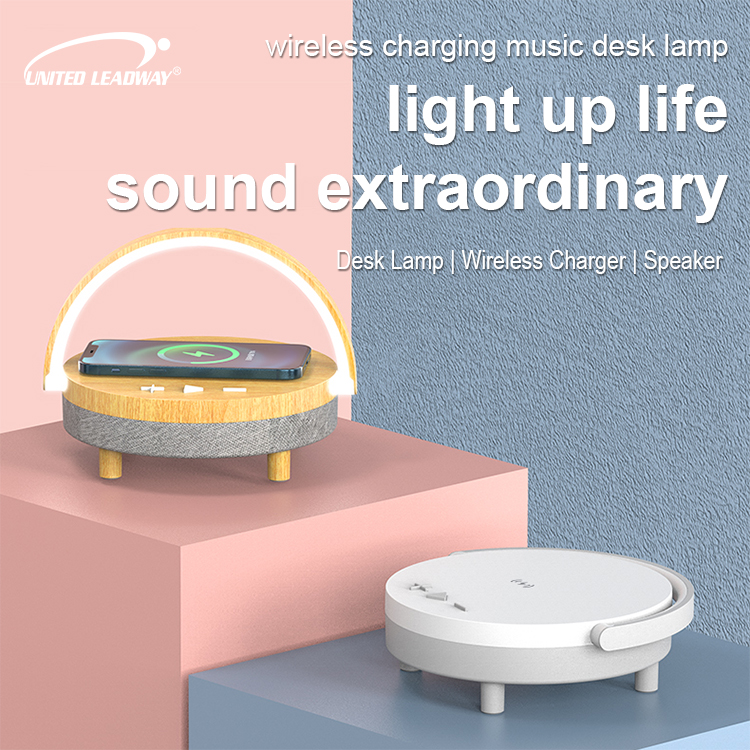 2022 new 15W Clap lamp wireless charger bluetooth speaker LWS-6063