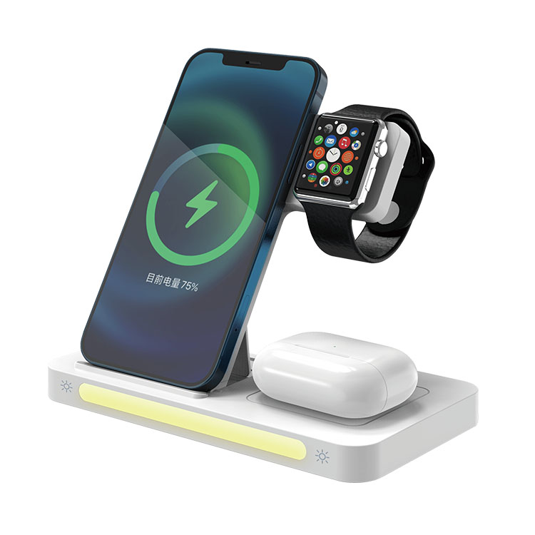 2022 new arrival private mould 4 in 1 touch night light Wireless charging for phone headset iwatch LWS-1026