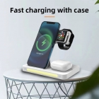 Wireless Charger - 2022 new arrival private mould 4 in 1 touch night light Wireless charging for phone headset iwatch LWS-1026