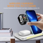 Wireless Charger - 2022 new arrival private mould 4 in 1 touch night light Wireless charging for phone headset iwatch LWS-1026