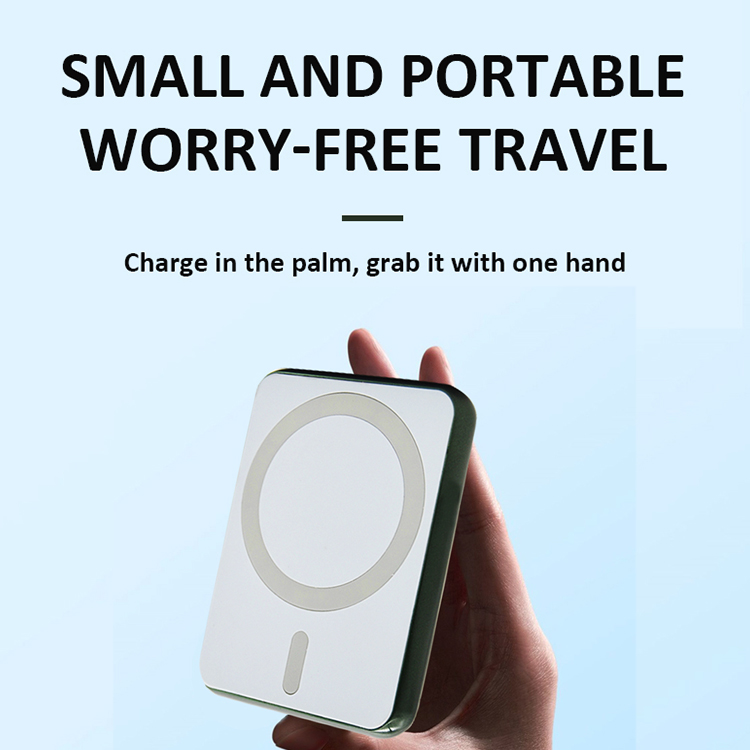 2023 new arrival private mould 20W Fast Charge 5000mAh Power Bank with 15W Magnetic Wireless Charger LWS-2033Q