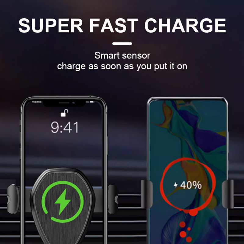 2024 super hot cheaptest Gravity Sensing 5W Car Wireless Charger L-C12