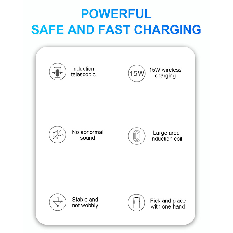 2024 new arrival Micro and type c dual charging port gravity induction 15W car wireless charger L-C16