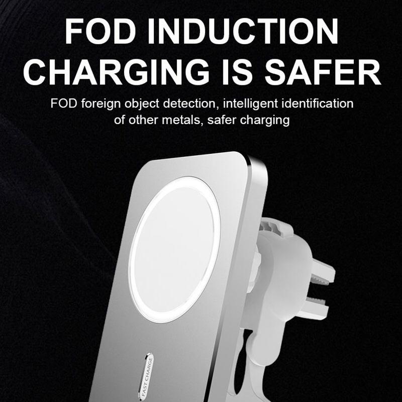 2024 new model 15W metal car magnetic wireless charger L-C19