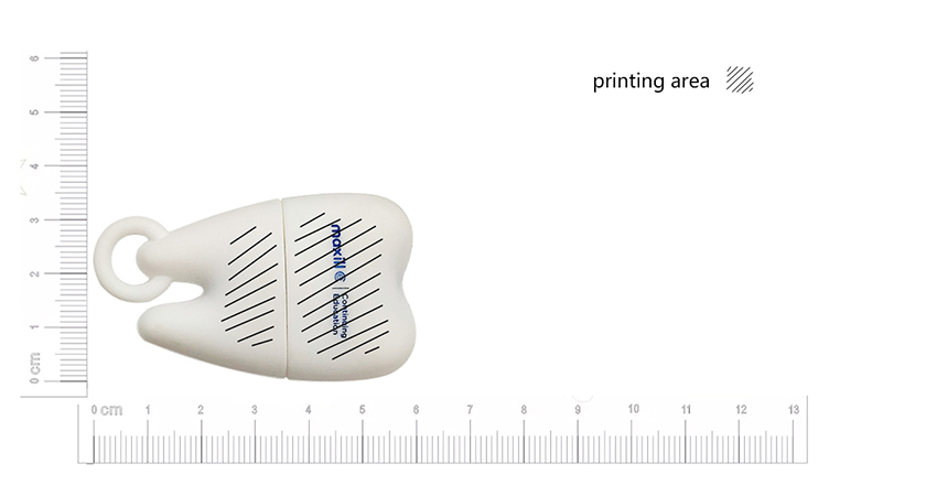 PVC tooth shaped custom thumb drives LWU509