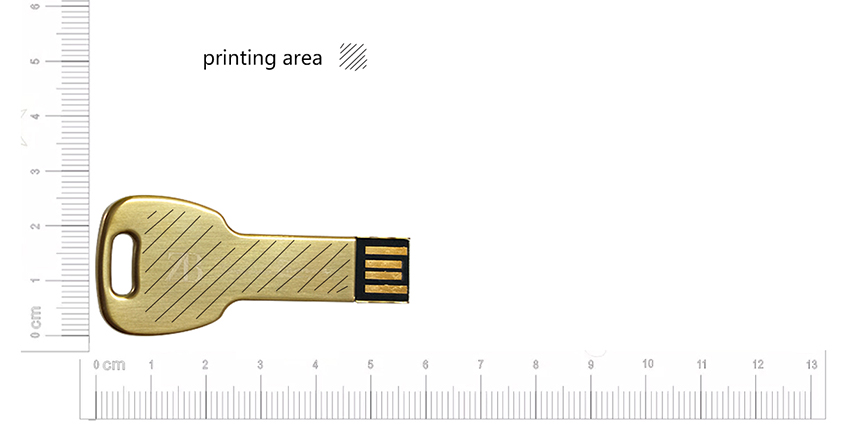 Metal key shaped usb drive LWU637