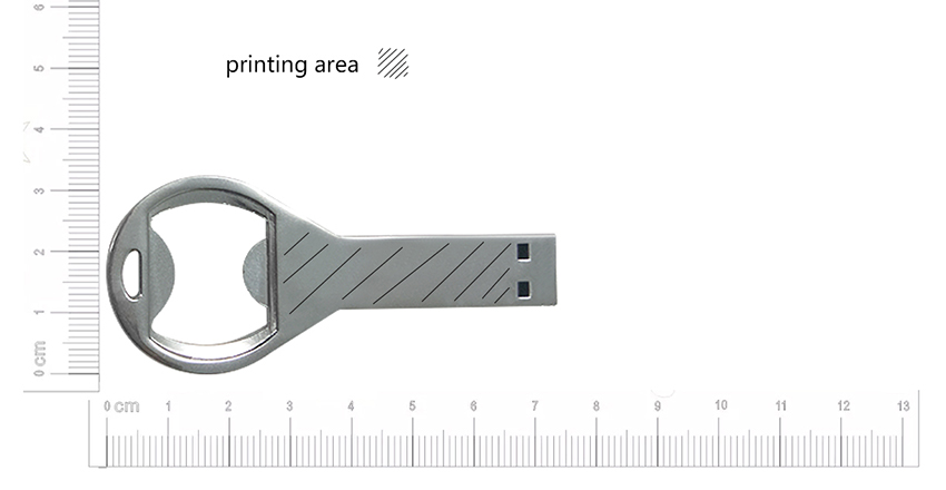 metal bottle opener shaped usb storage device LWU670