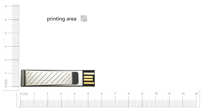 Metal usb flash drive in clip shape LWU834